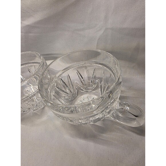 Set of 2 Real Crystal Teacups Rare Collectible Vintage Antique Unique - Picture 3 of 7